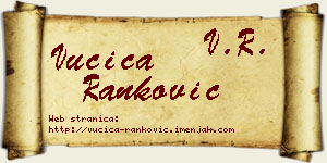 Vučica Ranković vizit kartica